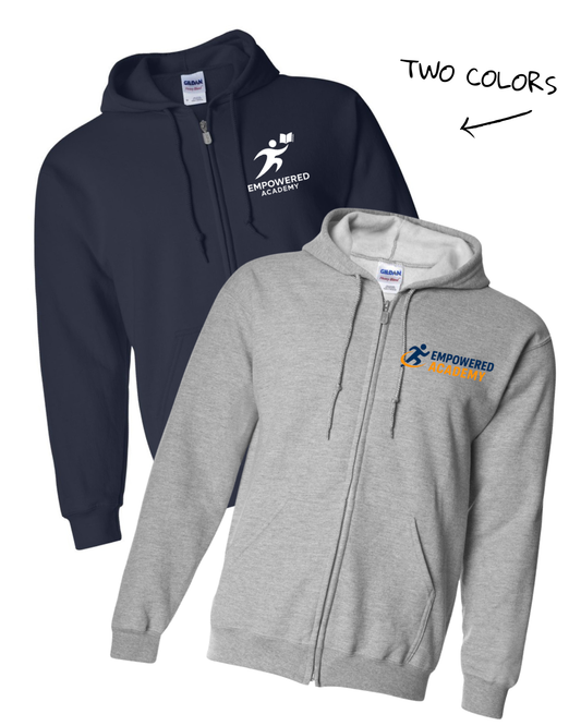 Empowered Academy Zip-Up Cotton Sweatshirt