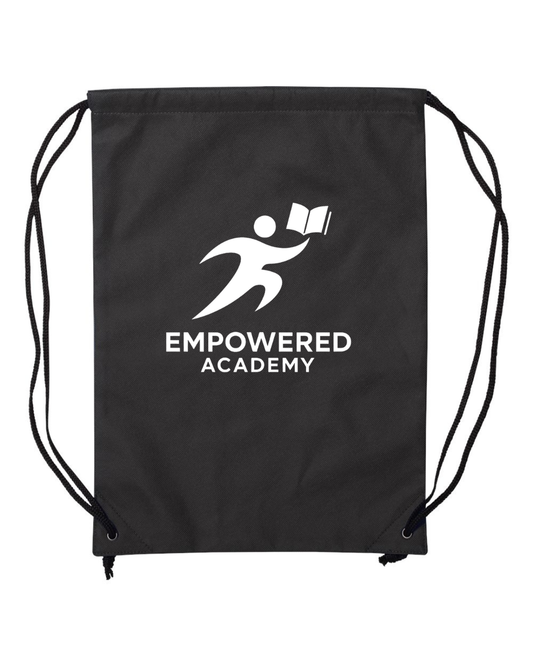 Empowered Academy Black Drawstring Bag